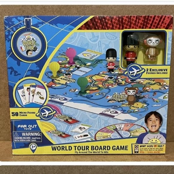 Ryan's World World Tour Board Game NWT