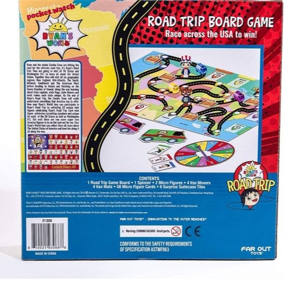 Ryan"s World Road Trip Board Game NWT