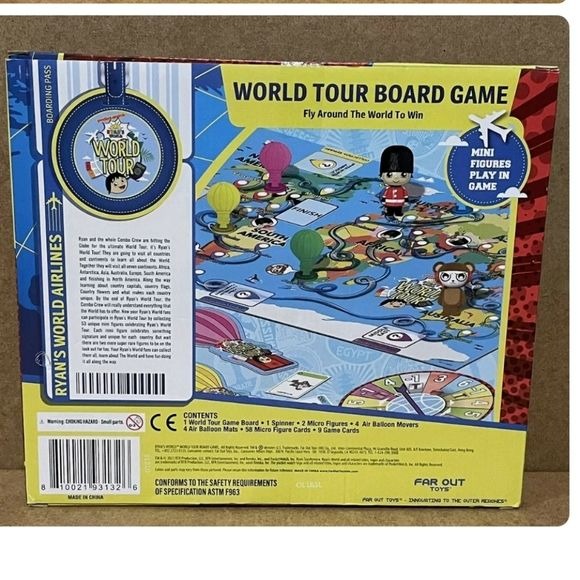 Ryan's World World Tour Board Game NWT