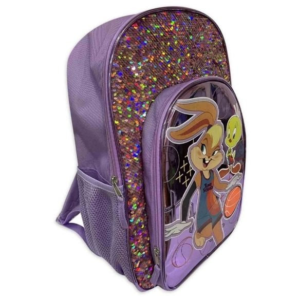 Space Jam A New Legacy Purple 17 inch Backpack NWT